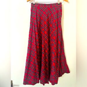 Long & Flowy Plaid Skirt